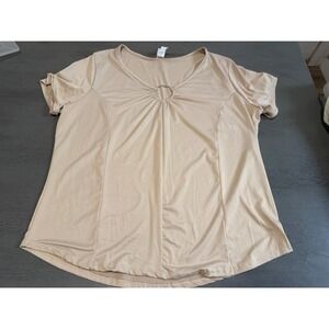 beige o ring M FASIS plus size shirt 2X